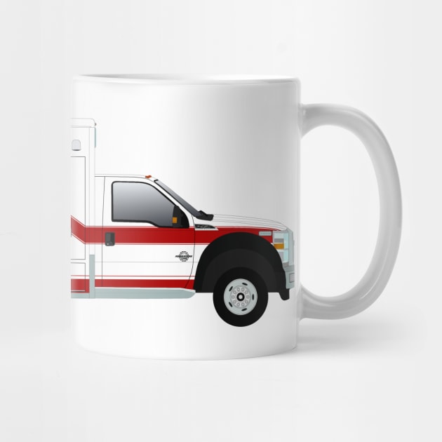 White F450 Type I ambulance with red star of life by BassFishin